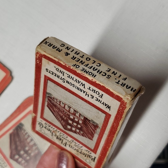 VTG Playing Cards & Box 52 + Joker Advertising Boy's Clothing & Barber Shop - Picture 8 of 11